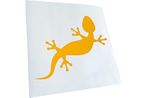 Kiwistar - Adesiva per Auto - Geco 13 x 10 cm - Giallo - Scritte per Camion, Moto, Bici, Veicoli, Laptop, Camper, Autobus - Tuning