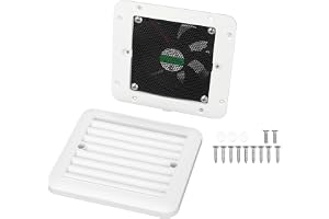 12V Ventilationsfläkt 97x97mm med Myggnät | Låg 1.2W förbrukning stöder kontinuerlig drift i fordon, snabb frånluftsventilati