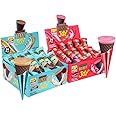 Pure Temptation Chocoblast Joy Strawberry & Vanilla Flavour Waffle Cones [72 Pcs] Snacks for Kids & Adults - Non-Meltable Chocolate Gift Pack - Individually Wrapped Chocolate Cone Bites & Waffle Cone