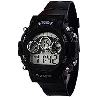 RAVAL Fashion Black Dial Seven Light Silicon Kids Watch