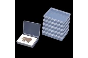 Excefore 6-Pack Plastic Card Deck Cases - Clear Card Boxes with Snap Closure for Gaming