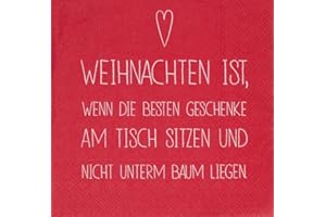 ‎RÄDER Serviette "Weihnachten ist, wenn die besten"