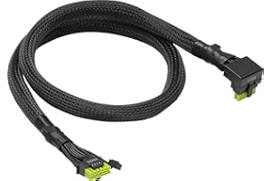 ASRock 12V-2x6 600W Power Cable | ATX 3.1 & PCIe 5.1 Compliant | L-Shaped GPU Connector | 16AWG HCS Terminals | for 750W+ ASRock Taichi/Phantom Gaming PSUs