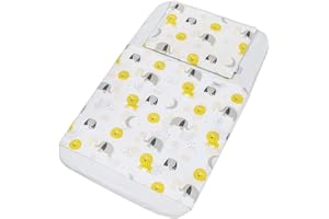 FlyIdeas Set Completo Lenzuola per Next to Me 50x83 cm – 100% Cotone – Lenzuola Next to Me Compatibili, Morbide e Traspiranti - Baby Animals