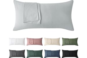 ‎JELLYMONI Jellymoni Kissenbezug 40x60 Baumwolle 2er Set Kissenbezüge Hellgrau Oeko-Tex 100% Gewaschene Baumwolle Kopfkissenbezug mit Verstecktem Reißverschluss Weich 2 Stück Kissenhülle für Kissen 40x60cm