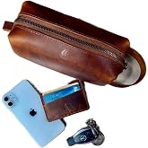 Name-Specific Handmade Genuine Leather Men's Handbag Doppkit