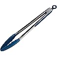 Tasty Tongs, Kitchen Tongs for Cooking, Heat-Resistant Cooking Tongs for Serving and Turning, Barbecue and Salad Tongs, Stainless Steel and Silicone Tongs, Kitchen Utensil, Dimensions: 34.5 x 4.5 cm