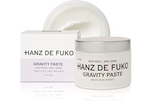Hanz de Fuko Gravity Paste – Premium Men’s Hair Styling Pomade – High Hold, Medium Shine Finish – Certified Organic Ingredients - 56g