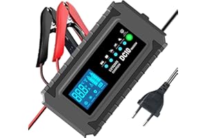 YINLEADER Autobatterie Ladegerät 10A 12V/24V Batterieladegerät Auto Vollautomatisches Intelligentes Erhaltungsladegerät mit LCD-Bildschirm, Ladegeräte für Autobatterien und Motorradbatterie