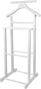 Valet Robin, En Bois Laqué Blanc - Valet