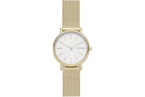 Skagen Signatur Reloj para Mujer, Movimiento de Cuarzo con Correa de Acero o Piel