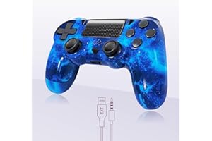 AUFGLO Wireless Controller for PS4, compatible with Slim/Pro console (Sky blue)