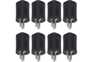 Greluma 8 Pièces Prise de haut-parleur mâle DIN 2 broches, connecteur de câble de haut-parleur HiFi mâle, aucune soudure requise