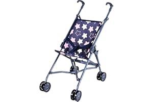 Knorrtoys 12643 Poussette pour poupée SIM Motif étoiles Bleu Rose