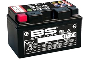 BS Battery 300636 BTZ10S AGM SLA Batterie de Moto Noir