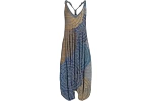 riou Peto Mono Elegante para Mujer Verano Barato Monos Sin Mangas Bolsillo Lateral Suave y Cómodo Retro Pantalones de Pierna Ancha Rompers Playsuit Regalo Original