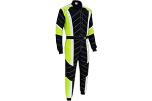 TK Go Kart Racing Suit One Piece Poly Cotton Overalls, Rally Karting Sim Racing Practice Suit