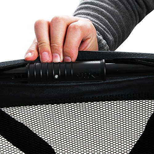 Songmics 91 x 63 x 63 cm Bolsa de transporte para mascotas Transportín plegable para perro Portador Tela Oxford negro PDC90H