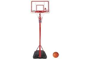 DE VES SPORT DEVESSPORT Canasta Baloncesto Infantil con Soporte Ajustable 149-195 cm | Canasta Baloncesto Niños para Interior y Exterior | Base Estable y Aro con Red
