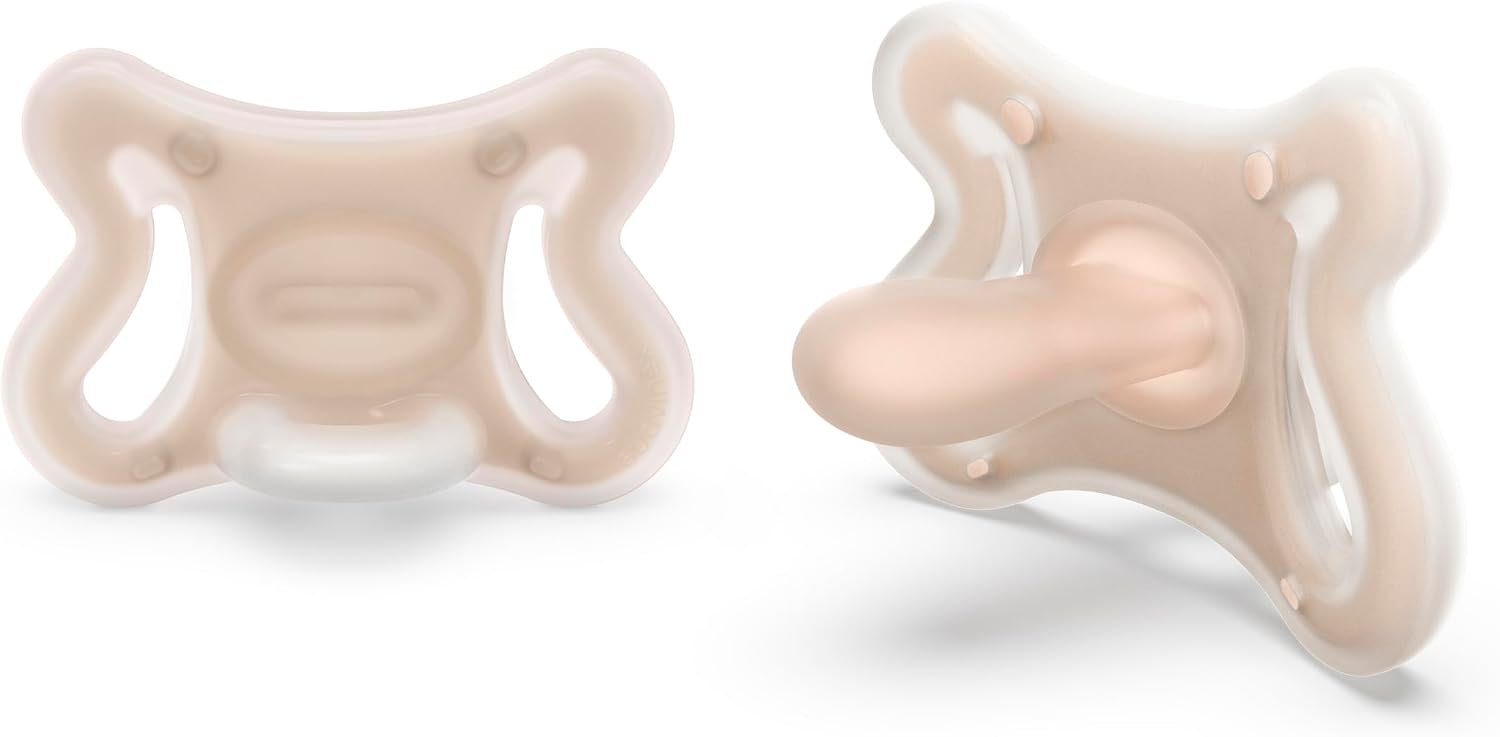 Suavinex, Pack 2 Chupetes Recién Nacido Zero Zero Tetina Fisiológica SX Pro, Bebés -2 a 2 Meses, Chupete Mini para Prematuros, Hipoalergénico, para Pieles Sensibles, Silicona Skin-Friendly, Light