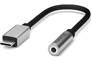 Cavo adattatore da USB C ad audio - Marmitek UA25 - Collegamento Thunderbolt ad audio - Collega le cuffie cablate con jack al telefono e goditi l'audio ad alta risoluzione - Convertitore USBC