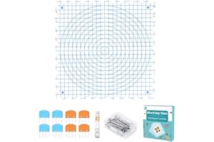 Knitiss 4-Pack Blocking Mats for Knitting & Crochet, Extra Thick Blocking Boards with Grids, 32x32cm Reusable Crochet Blocking Board and Pins