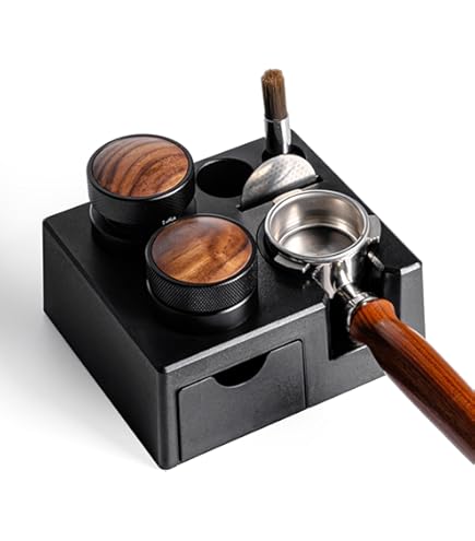 Guolich Tamperstation, tamperstation van ABS voor zeefdragers van 51-58 mm, tampingstation voor espresso-koffiezetapparaat, barista-accessoires, koffietamperhouder, baristastation