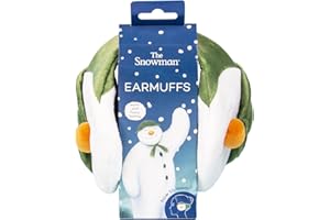 Fizz Creations The Snowman Kids Ear Muffs. 3D Snowman design Christmas Earmuffs with Round The Neck Fitting. Officially Licensed Raymond Briggs The Snowman Merchandise.