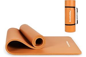 MSPORTS Tappetino da ginnastica | Tappetino da yoga Premium antiscivolo con tracolla + poster per esercizi + app per allenamento, delicato sulla pelle, privo di ftalati, diverse misure e colori