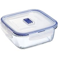Recipiente Hermético De Vidrio Luminarc Turquesa - 122 Cl, Rectangular, Apto Para Microondas Y Lavavajillas