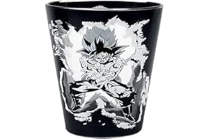 DRAGONBALL Z Vaso de cristal grande - Goku y Vegeta - Dragonball Super - 400 ml - AbyStyle