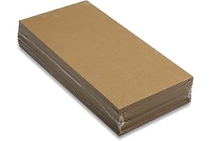 KOCHDIALOG 50 Blätter Nature-eco Kraftpapier 10,5 x 21 cm DIN lang Kraftkarton 380 g extra stark, Kreativpapier, stabile Optik, umweltbewußt, Kreativkarton Bastelbögen Kraftkarton Karton Postkartenkarton