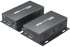 PWAY PW-HT202PG HDMI Extender Over Ethernet 1080p@60Hz, 3D, Over Single Cat5e/Cat6/Cat 7 Cable Full HD Uncompressed Transmit Up to 164 Ft(50m), EDID and POC Function Supported