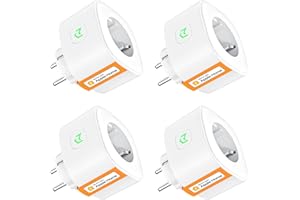Refoss Prise Connectée WiFi, Prise Intelligente avec HomeKit, Lot de 4 Prises Programmables avec Alexa, Google Home, Prise Télécommandée Sans Fil, Smart Plug avec Commande Vocale et Minuterie, Type F