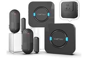 CallTou Door Alarms for Dementia, Wander Alert Door Sensor for Elderly Dementia/Patients/Alzheimers, Wireless Door Chime Elderly Monitoring, Dementia Gadgets, Door Open Chime for Caregiver Home Care