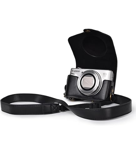 Housse Universelle Pour Appareil Photo Compact - Intérieur Doublure Cristal, Compartiment Filet - Compatible Canon SX740 HS Et Autres