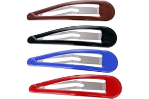 LONEEDY, fermaglio grande per capelli, chiusura a scatto, in metallo con vernice cotta, lungo 8,9 cm, antiscivolo, per donne e ragazze, confezione da 10