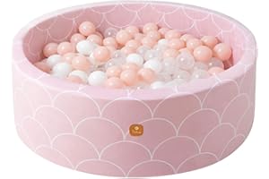 Dodozen Soft Ball Pit 90x30cm for Babies and Kids Foam - Super Soft Velvet without Balls - Removable and Washable - Pink Shell