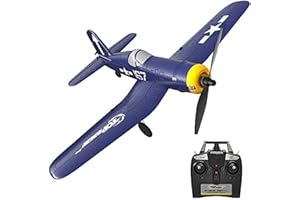 TOP RACE Aereo telecomandato - Aereo radiocomandato pronto al volo con raggio di oltre 91 metri - Aereo da guerra a 4 canali F4U Corsair con salva elica - Aereo RC volante acrobatico per adulti e bambini