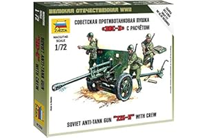 ZVEZDA Anti Tank Gun soviétique avec équipage 1:72 Scale - Model Kit