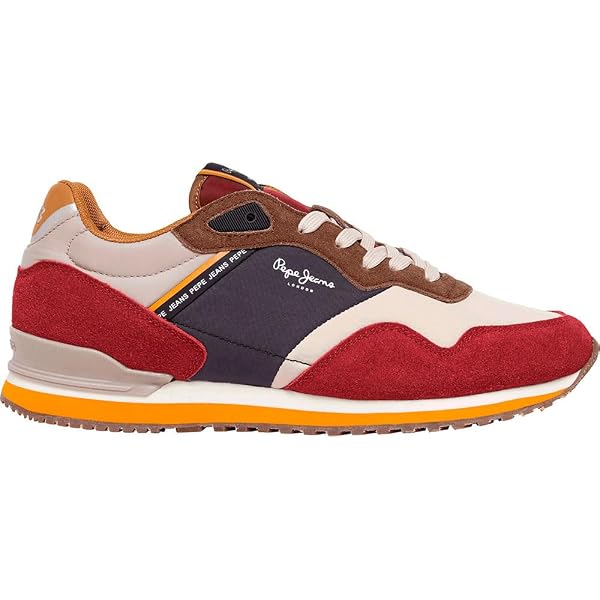 Pepe Jeans Herren Sneaker 'London Link M' – Laufschuh Mit Leder-Obermaterial & 1973-Logo, Bequeme EVA-Sohle
