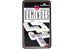 Brimtoy Double 9 colour dominoes in tin