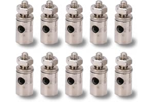 DILWE 10 Szt. Złącze Popychacza ze Stali Nierdzewnej RC, Korki Popychacza Samolotu RC do Drutu Stalowego 1.8mm/1.9mm/2.0mm/2.1mm