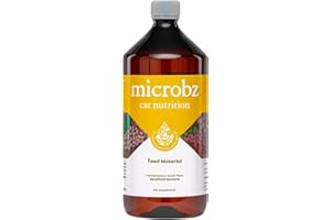 MICROBZ CAT NUTRITION | 1 Litre | Liquid Beneficial Microbes for Cats Gut Digestive Health & Coat Care – Gluten & Dairy Free, 100% Natural - Up to 100 Servings