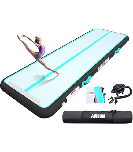thumbnail image 2 of PPXIA Gymnastics Mat Inflatable Tumbling Mat 3M/4M/5M/6M Tumble Track, Air Gym Track With Electric Air Pump For Home Use/Cheerleading 2 of 14