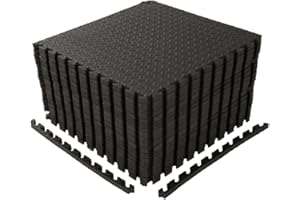 ‎LEADZM LEADZM 18-72 Bodenschutzmatte Set, Schutzmatten, 60 x 60 x 1 cm, EVA Turnmatten, Gymnastikmatten, Puzzlematten, Sportmatten, Trainingsmatten (18)