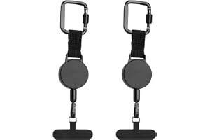 GZRXIOUS Mobiltelefonsäkring utomhus utdragbar, 2 stycken mobiltelefonstöldskyddsband, infällbar mobiltelefonkedja, mobiltelefonrem handled, anti-förlust telefonband, nyckelring, för utomhus