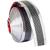 TRENDLIFEOTO Kapı Eşiği Tampon Koruma Bagaj Eşiği Karbon-krom(g&uuml;m&uuml;ş) Yapıştırma 5 Metre X 5 Cm