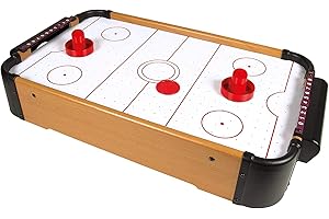 B4E Tabletop Air Hockey Game | Air Hockey Table Top for Kids & Adults – Compact & Portable Set with 2 Pushers & 2 Pucks – Family Fun & Arcade Thrills
