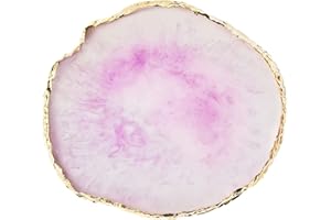 zoerbufan Palette de Mélange de Vernis à Ongles, Dessin de Couleur, Bord Doré Résine Palette Ongles Nail Art, Support pour Manucure (Mauve)